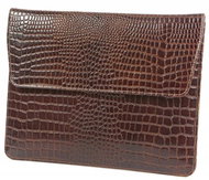  dbramante1928 Leather Envelope for iPad2, Brown Crocodile printed brown  - Tablet Case