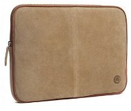 dbramante1928 Leather Case up to 10", Beige Suede & Brown piping - Laptop Case