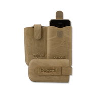 Bugatti Slim Case Leather Unique L sand - Phone Case