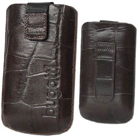 Bugatti Slim Case CROCO M dark brown - Phone Case - Main image