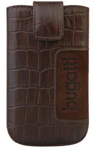 Bugatti Slim Case CROCO SL dark brown - Phone Case - Main image