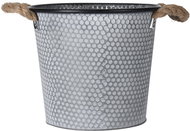 H&L Kovový obal Embos na květináč 22×22×26cm, velký - Obal na květináč