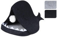 H&L Cat/ Dog bed Whale, grey - Pet Bed