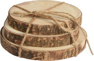 Dřevěné servírovací podložky 15×2cm, set 3 ks - Podnos
