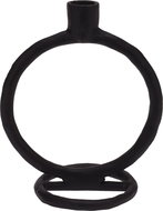 H&L Metal candle holder 19cm, black - Candlestick