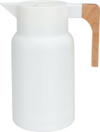 H&L Thermo vacuum kettle with wooden handle, 1000ml, white - Thermos
