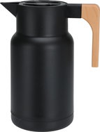 H&L Thermo vacuum kettle with wooden handle, 1000ml, black - Thermos