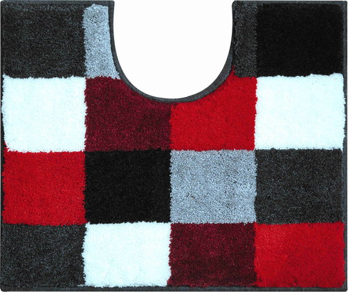 GRUND BONA Toilet Mat with Cutout 50x60cm, Ruby - Toilet Mat - Main image