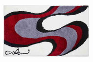 GRUND Colani 11 Bathroom Mat 60x100cm, White-red - Bath Mat