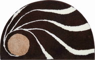 GRUND Colani 18 Semicircular Bathroom Mat 50x80cm, Brown - Bath Mat