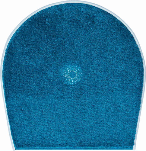 GRUND CRYSTAL LIGHT Cover Mat for Toilet 47x50cm, Turquoise - Toilet Mat - Main image