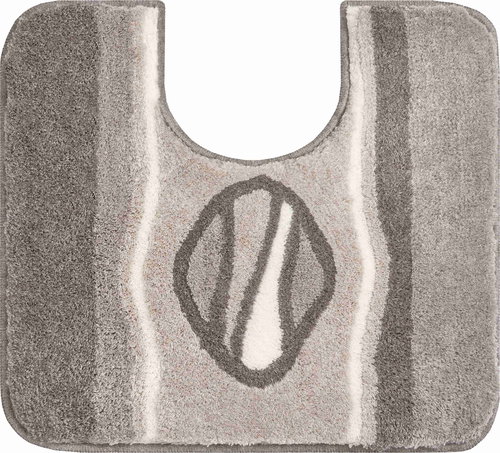 GRUND JEWEL WC Mat with Cutout 55x50cm, Dark Grey - Toilet Mat - Main image