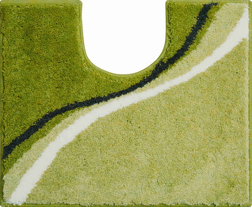 GRUND LUCA Toilet Mat with Cutout 50x60cm, Green - Toilet Mat - Main image