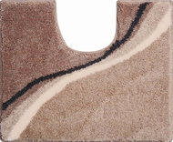 GRUND LUCA WC Mat with Cutout 50x60cm, Beige - Toilet Mat