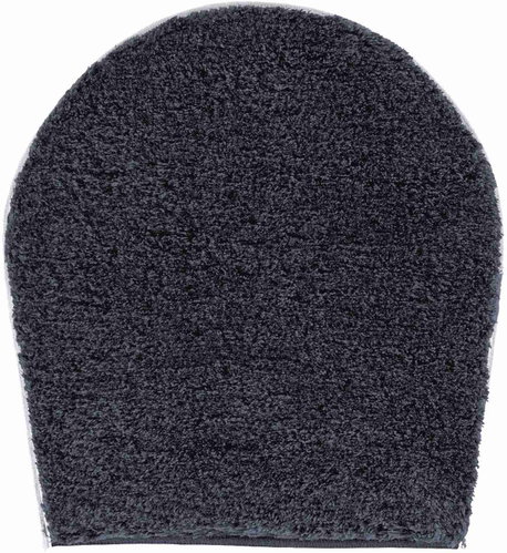 GRUND MELANGE Cover for the Lid of the Toilet 47x50cm, Black - Toilet Mat - Main image