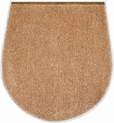GRUND ROOM Cover for the Lid of the Toilet 47x50cm, Beige - Toilet Mat - Main image