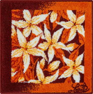 GRUND JASMINE Bathroom Mat (Small) 60x60cm, Orange - Toilet Mat