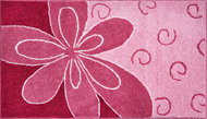 GRUND FLOWER Bathroom Mat 70x120cm, Pink - Bath Mat