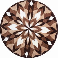 GRUND WINGS OF JOY Round Mandala 80cm, Red - Bath Mat