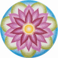 GRUND UNDERSTANDING Round Mandala 80cm, Purple - Bath Mat