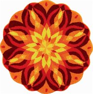 GRUND SEBEREALIZÁCIA Mandala kruhová o 60 cm, oranžová - Kúpeľňová predložka