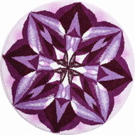 GRUND SENSIBILITY Round Mandala of 100cm, Purple - Bath Mat