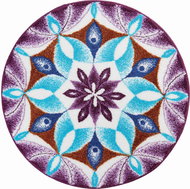 GRUND GRATTENNESS Round Mandala of 100cm, Purple - Bath Mat