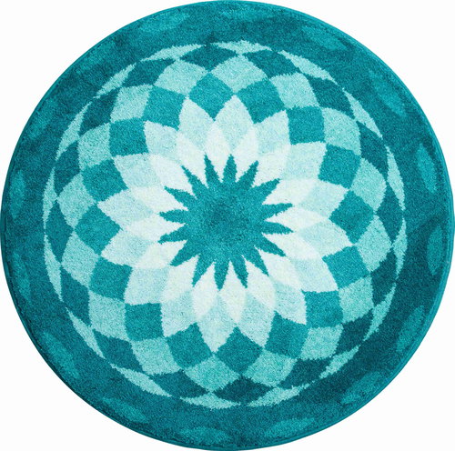 GRUND GARDEN OF PEACE Round Mandala of 60cm, Green - Bath Mat - Main image
