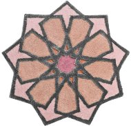 GRUND SHEREZAD Kruhová predložka 140 × 140 cm, ružová-broskyňová-strieborná - Kúpeľňová predložka