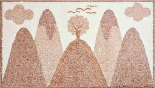 GRUND MOUNTAINS Bathroom Mat 60x90cm, Dark Beige - Bath Mat - Main image