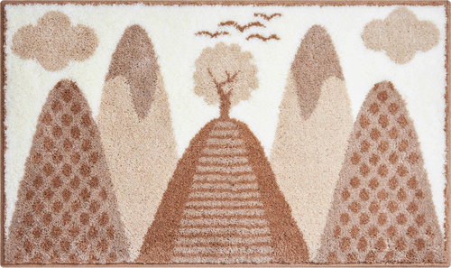 GRUND MOUNTAINS Bathroom Mat 60x90cm, Beige - Bath Mat - Main image