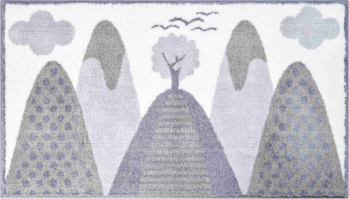 GRUND MOUNTAINS Bathroom Mat 60x90cm, Grey - Bath Mat - Main image