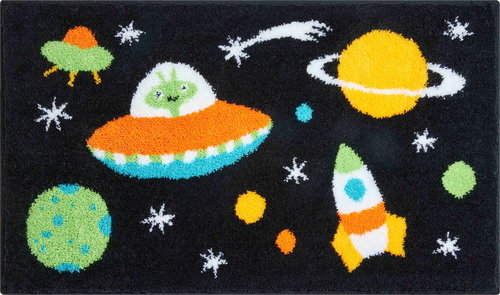GRUND LITTLE MARTIAN Bathroom Mat 80x140cm, Black - Bath Mat - Main image