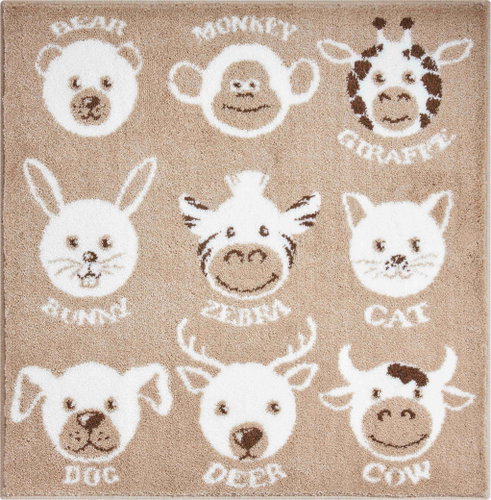 GRUND HAPPIES Bathroom Mat 100x100cm, Beige - Bath Mat - Main image