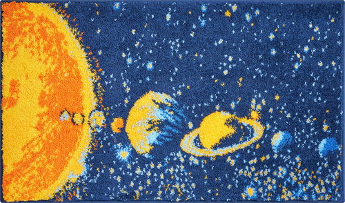 GRUND PLANETS Bathroom Mat 60x90cm, Dark Blue - Bath Mat - Main image