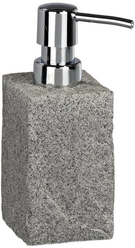 WENKO GRANITE - Soap Dispenser 16x7x7cm, Grey - Soap Dispenser - Main image