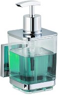 WENKO VacuumLoc QUADRO - Soap Dispenser, Transparent - Soap Dispenser