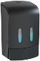 WENKO TARTAS - Two-chamber Soap and Disinfection Dispenser, Black - Soap Dispenser