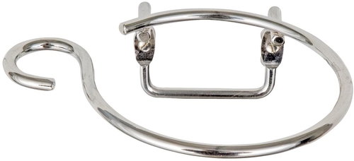 WENKO MILANO - Hair Dryer Holder 10x11x6cm, Chrome - Hair Dryer Holder - Main image