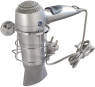 WENKO PowerLoc - Hair Dryer Holder 15x14x14cm, Stainless-steel - Hair Dryer Holder