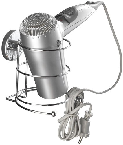 WENKO VacuumLoc MILAZZO - Hair Dryer Holder 27x13x13cm, Glossy - Hair Dryer Holder - Main image