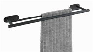 WENKO WITHOUT DRILLING TurboLoc OREA BLACK - Towel Holder, Black - Towel Rack