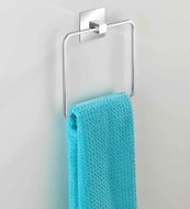 WENKO WITHOUT DRILLING TurboLoc QUADRO - Towel Holder, Metallic Glossy - Towel Rack
