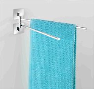 WENKO WITHOUT DRILLING TurboLoc QUADRO - Towel Holder, Metallic Glossy - Towel Rack