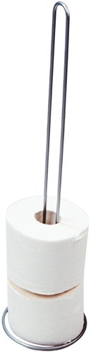 WENKO Toilet Paper Holder 14x14x55cm, Stainless-steel - Toilet Paper Holder - Main image