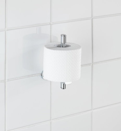 WENKO WITHOUT DRILLING PowerLoc RICO - Toilet Paper Holder, Metallic Glossy - Toilet Paper Holder - Main image