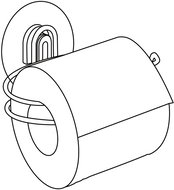 WENKO WITHOUT DRILLING StaticLoc OSIMO - Toilet Paper Holder, Metallic Glossy - Toilet Paper Holder