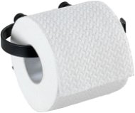 WENKO WITHOUT DRILLING Classic Plus - Toilet Paper Holder, Black - Toilet Paper Holder