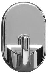 WENKO Oval Hook 16x10x3cm, Chrome - Bathroom Hook - Main image