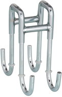 WENKO Double Bathroom Hook 10x4x24cm, Stainless-steel - Bathroom Hook